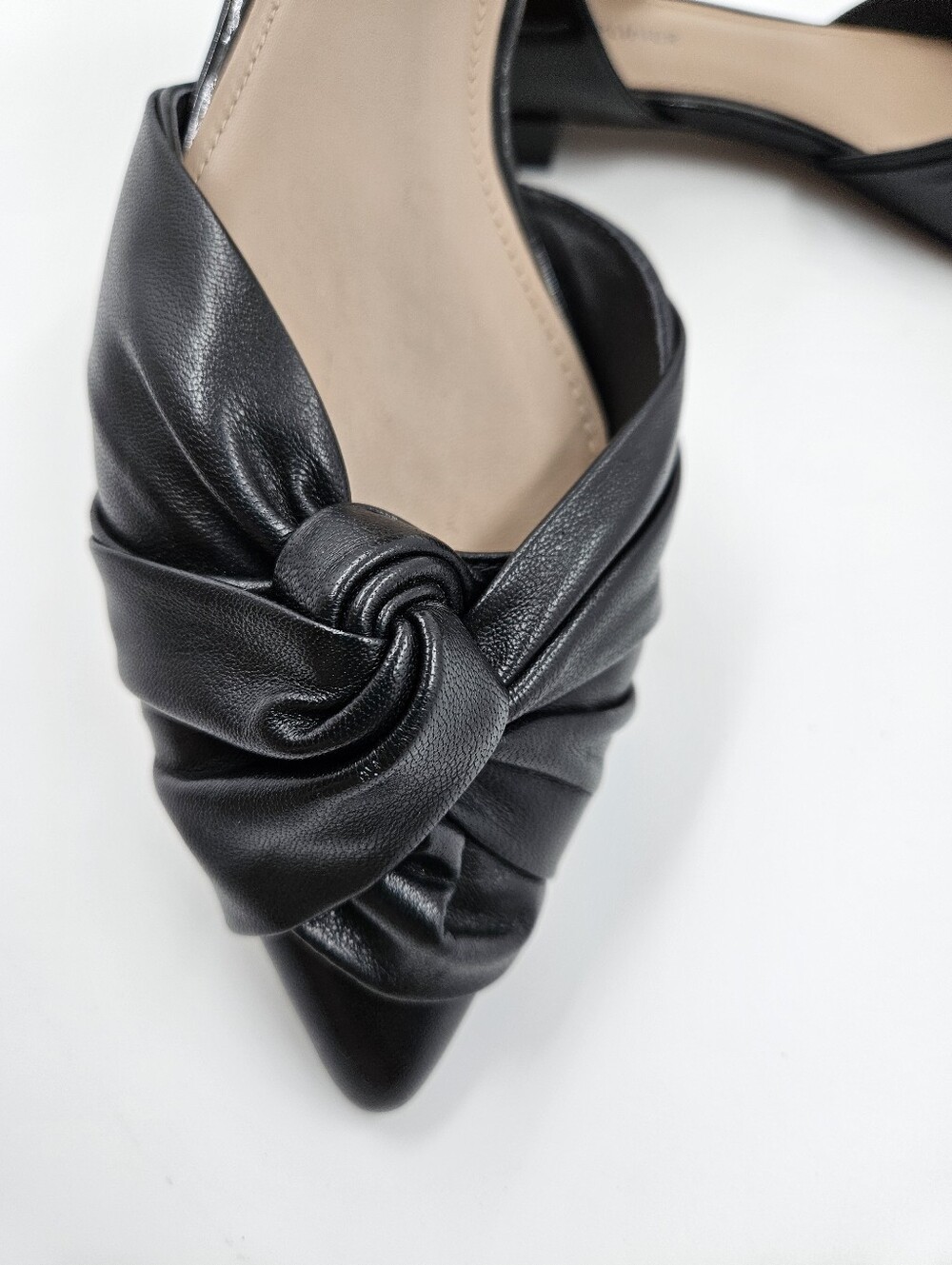 Donald J. Pliner Women’s Black Knotted D'Orsay Flat - Picture 4 of 12